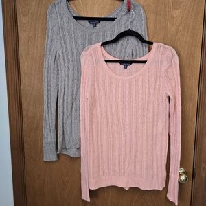 2 American Eagle Cable Knit Sweaters